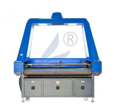 Máquina de corte por láser con cámara panorámica para telas de impresión digital KL-1812MP